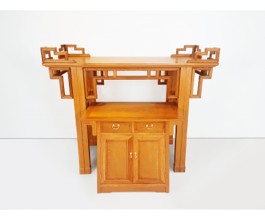 Bàn thờ gia tiên gỗ Gõ - Bàn đôi
