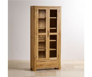 TỦ TRƯNG BÀY HAI CÁNH KÍNH GỖ SỒI TN272