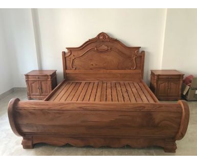 GIƯỜNG NGỦ GỖ TỰ NHIÊN TN27