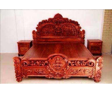 GIƯỜNG NGỦ GỖ TỰ NHIÊN ĐẸP TN77