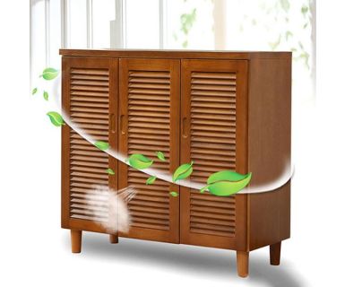 TỦ GIÀY GỖ SỒI CÁNH CHỚP TN59