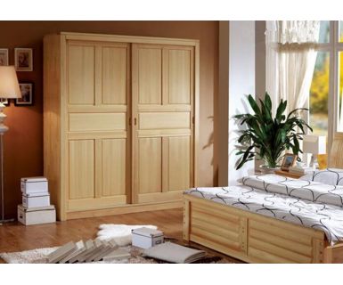 TỦ QUẦN ÁO GỖ TỰ NHIÊN CÁNH TRƯỢT TN64