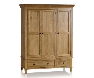 TỦ QUẦN ÁO BA CÁNH GỖ SỒI TN184