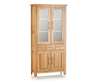 TỦ TRƯNG BÀY HAI CÁNH KÍNH GỖ SỒI TN273